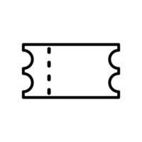 Ticket vector icon, cinema symbol. Simple, flat design for website or mobile app
