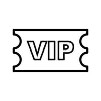 Ticket vector icon, vip symbol. Simple, flat design for website or mobile app