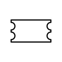 Ticket vector icon, cinema symbol. Simple, flat design for website or mobile app