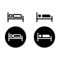 sleep icon, home screen design template with black fill and black outline. vector