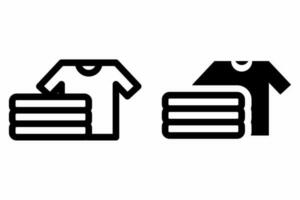 Vector laundry icon in black filled and black outline style.