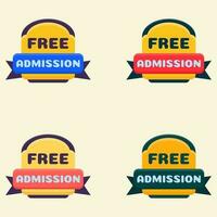 free admission open tag vector for school coaching university