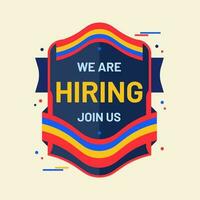 we are hiring join us announcement job vacancy banner vector