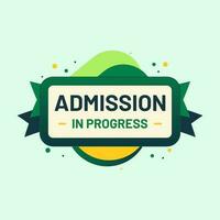 admission in progress badge label clipart vector for educational banner