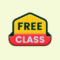 free class button vector