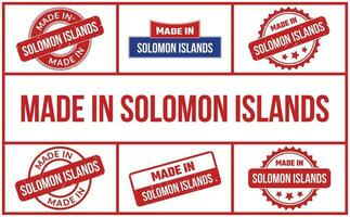 Made In Solomon Islands Rubber Stamp Set vector