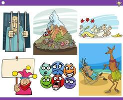 cartoon concepts or metaphors with comic characters set vector