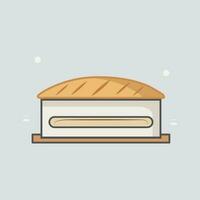 panadería plano icono ilustración en línea Arte estilo vector