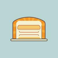 bakery Flat icon illustration in line art style vector