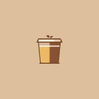 café taza plano icono ilustración vector