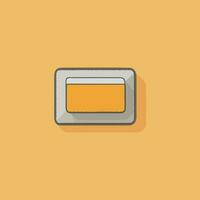 Wallet Flat icon illustration in line art style vector