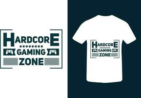 Gaming t shirt design, typography gamer t shirt design vector