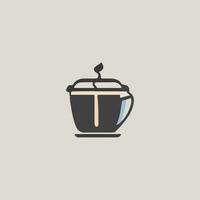café taza plano icono ilustración vector
