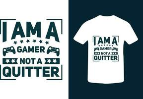 Gaming t shirt design, typography gamer t shirt design vector