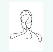 minimal single line man illustration line drawing vector