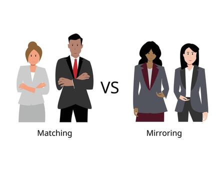 building rapport support technique with  Mirroring and Matching Techniques vector