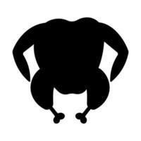 pollo todo negro blanco cocina icono elemento vector