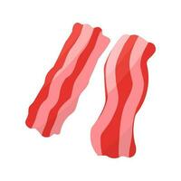 bacon slices fresh fry breakfast icon element vector