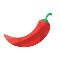 red chili pepper grilled element spicy vegetable vector