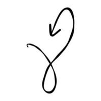 arrow closed loop endlessly doodle line icon vector