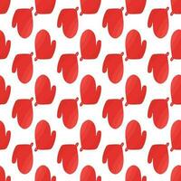 mitten cuisine fry protection cook red pattern vector