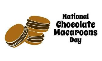 National Chocolate Macaroons Day, idea for poster, banner, flyer or menu design vector