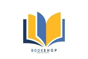 Book logo vector illustration, with several sheets of colorful paper visible to attract buyers