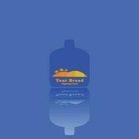 Beverage bottles with designs and pictures of landscapes become labels on the front vector