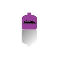 Drink bottle design with mountain image vector