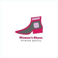 Red women's shoes on a white background vector