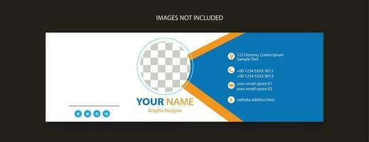 email footer template design for business promotional vector