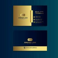 gold foil business card template vector