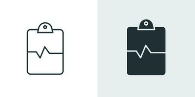 Electrocardiogram Report  icon vector, cardiology wave monitor pulse rate illustration vector