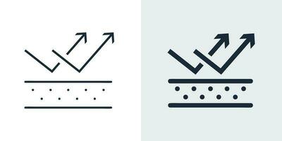 Water repellent surface symbol concept vector. Waterproof icon vector