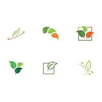 collection leaf logo vector