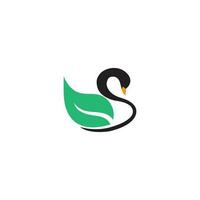 cisne logo y símbolo imágenes ilustración diseño vector