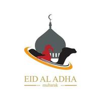 illustration vector graphic of eid al adha logo design