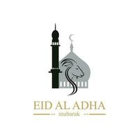 illustration vector graphic of eid al adha logo design