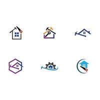 House repair logo images illustration design vector