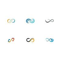 infinito logo y símbolo vector