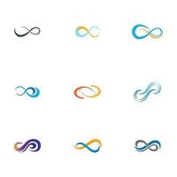 infinito logo y símbolo vector