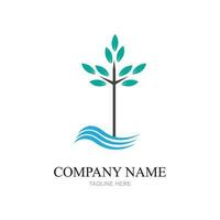 Mangrove trees and mangrove Forest Ecology Logo design vector