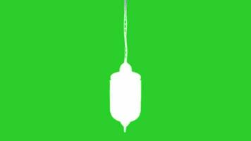 Islamic lantern on green background video