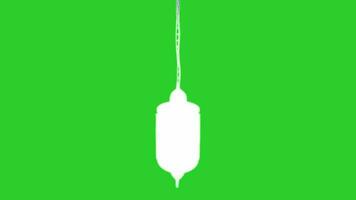 Islamic lantern on green background video