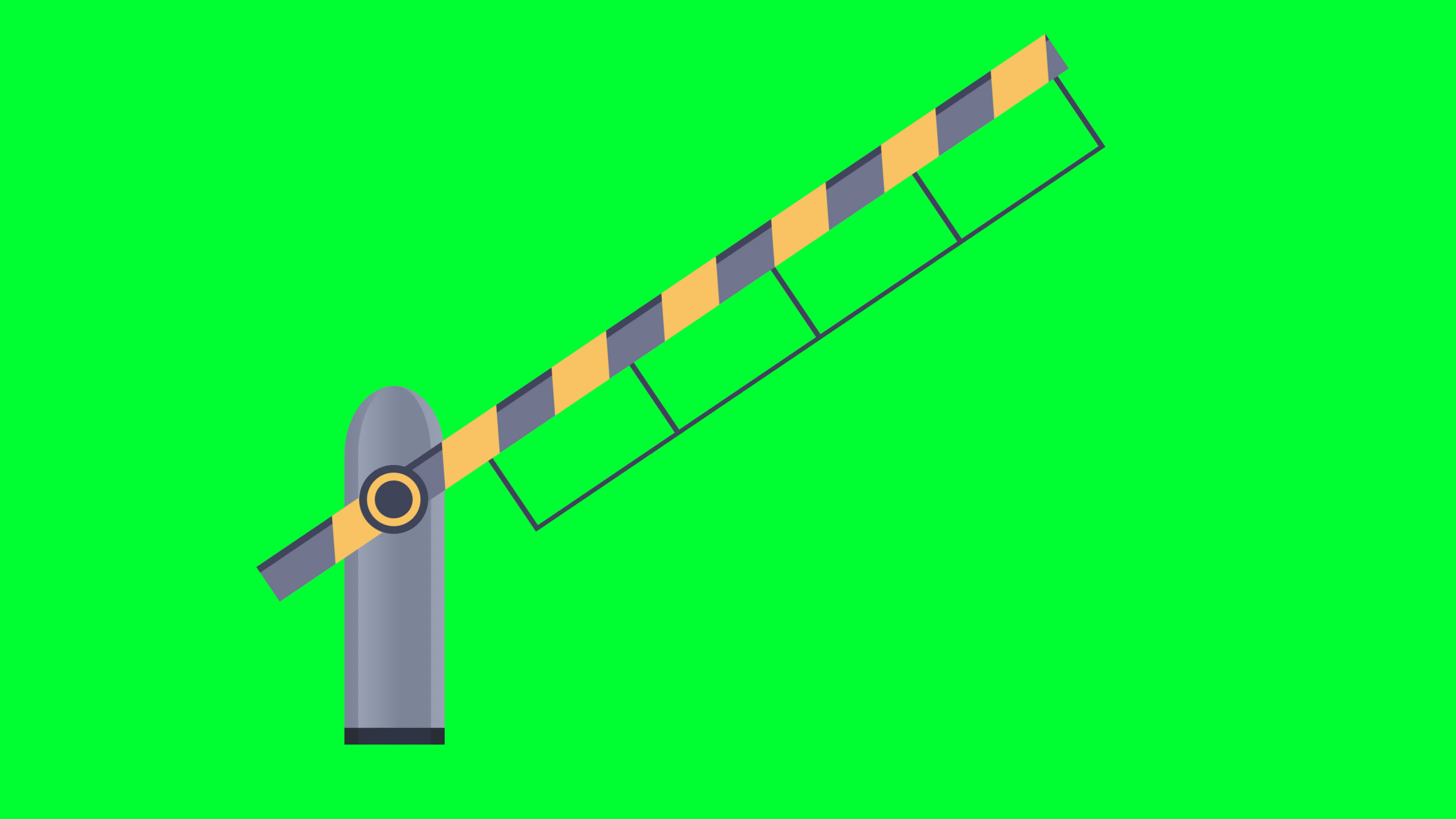 Railway Crossing Barrier fence prevent vehicles. Road Barrier Red White