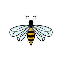 abeja logo modelo vector icono