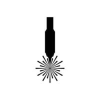 The illustration consists of a laser cutting vector