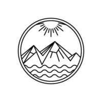 Mountain japan Vector icon design illustration Template