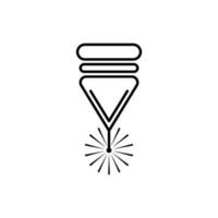 The illustration consists of a laser cutting vector