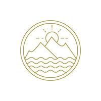 Mountain japan Vector icon design illustration Template